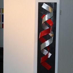 Red O Modern Abstract Wood Aluminum Art Wall Sculpture 80 cm Sculpture En M??tal Escultura Metal Metallinen Veistos - thumbnail 4