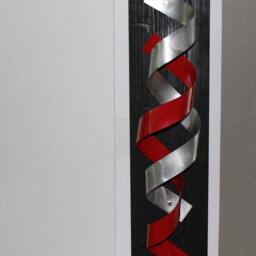 Red O Modern Abstract Wood Aluminum Art Wall Sculpture 80 cm Sculpture En M??tal Escultura Metal Metallinen Veistos - thumbnail 2