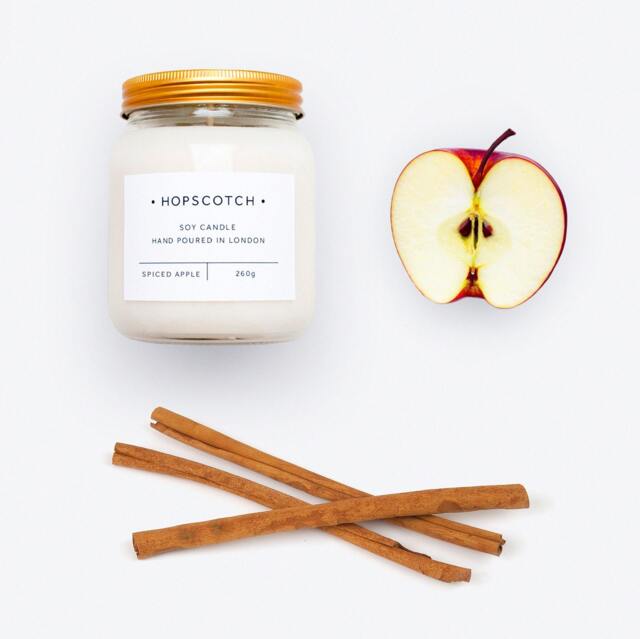 Spiced Apple Scented Candle Hopscotch Home Decor Soy Perfect Gift For Her, Wedding Gift, Mum Or Thank You - image 1