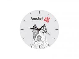 American Staffordshire Terrier, Free Standing Mdf Floor Clock With An Image Of A Dog - thumbnail 1