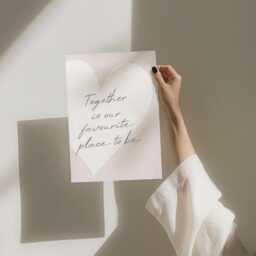 Together Is Our Favourite Place To Be Art Print, Couples Bedroom Wall Decor - thumbnail 3