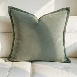 Extra Large 60 X cm Cushions Square Living Room Scatter Decorative Cushion Minimalist Plain Green - thumbnail 2