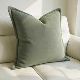 Extra Large 60 X cm Cushions Square Living Room Scatter Decorative Cushion Minimalist Plain Green - thumbnail 1