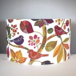 Large Leaf Scandi Fabric Lampshade, Handmade For Ceiling Or Lamp Base, 20cm-45cm Diameters - thumbnail 4