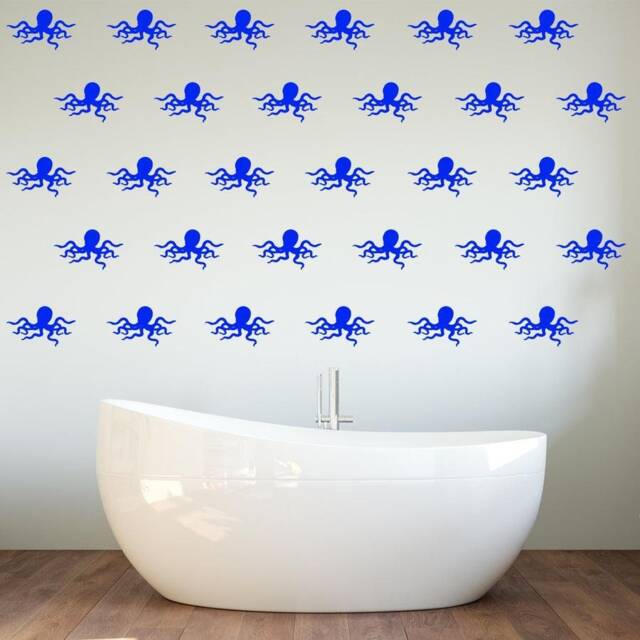 Octopus Bathroom Wall Decor - Decals Tentacles Vinyl Stickers, Ocean Theme Vwaq - image 1