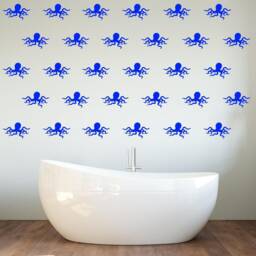 Octopus Bathroom Wall Decor - Decals Tentacles Vinyl Stickers, Ocean Theme Vwaq - thumbnail 1