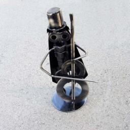 Me. Hopper Cellist Metal Sculpture Ornament - thumbnail 2