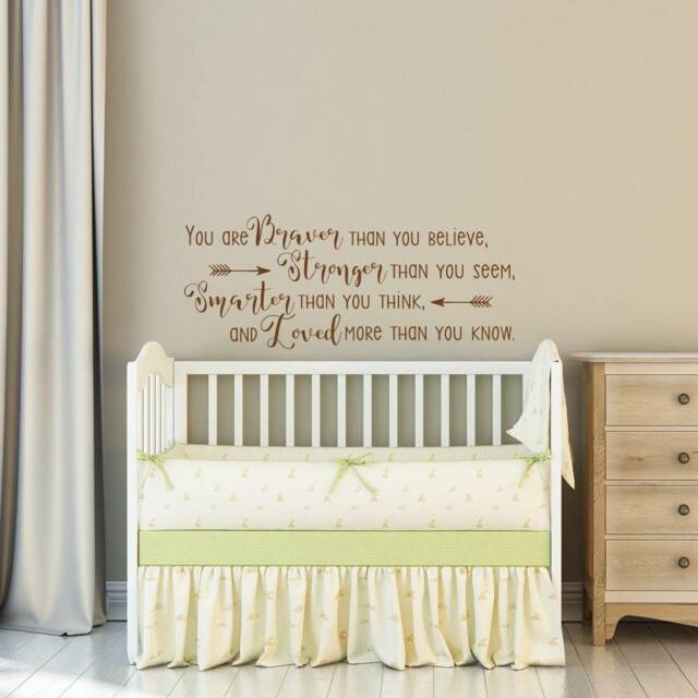 Braver Than You Believe Vinyl Wall Decal Nursery Decor Ww145 - image 1