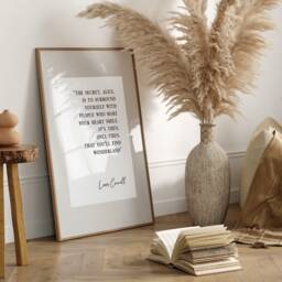 Lewis Carroll Quote Print The Secret Alice Is To Surround Yourself With People Who Make Your Heart Smile Minimalist Decor Poster Unframed - thumbnail 1