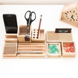Wooden Desk Organizer Desk Organization 3 Colors Office - thumbnail 2