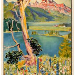 Reprint Of The Vintage Travel Poster To St. Moritz - thumbnail 3