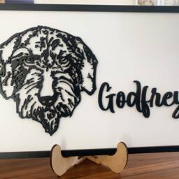 Personalised Wire Haired Dachshund Art - Plaque Gift Sign Dog Lover Frame - thumbnail 3