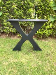 "28"" X Frame, Leg, Metal Table Legs, Steel Base, Dining Leg Width 25"", Height 27"" - 29"
