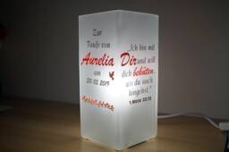 Lamp For Baptism, Birth, Gift - Customizable - thumbnail 1