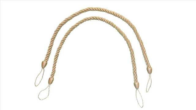 "D??copro Curtain & Drapery Decorative Rope Tieback, Spread 26"", 1/2"