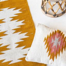 Mexican Rug, Handwoven Oaxacan Wool Rug, Accent Handwoven Living Room Area Rug - thumbnail 3