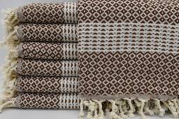 "Turkish Towel, Brown Peshtemal, Spa Towel, Handmade Towel, Hammam Towel, Pool Towel, Bath Towel, 38""x70"