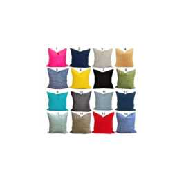 Solid Pillow Covers, Throw Covers, Decorative Covers For 20x20, 18x18, 16x16 Inserts, All Sizes Incl Euro Shams - thumbnail 1