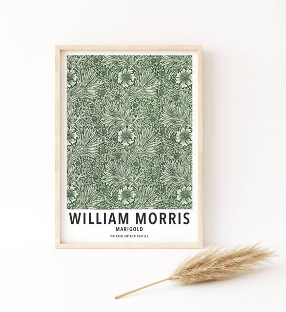 William Morris Marigold Print Art Nouveau Floral Decor - image 1