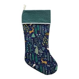 Rifle Paper Co Camont Menagerie Silhouette - Navy Fabric Christmas Stocking - thumbnail 3