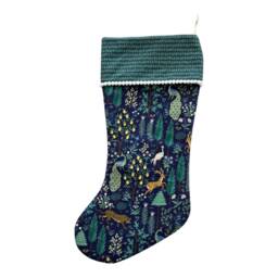 Rifle Paper Co Camont Menagerie Silhouette - Navy Fabric Christmas Stocking - thumbnail 2