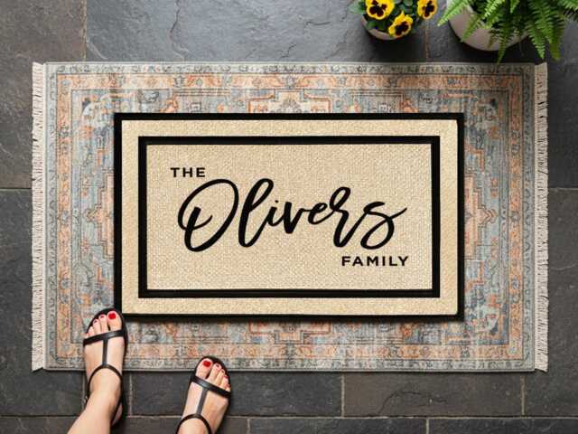 Custom Family Name Doormat - Personalized Outdoor Rug For A Warm Welcome - image 1