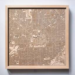 Adelaide Wooden Map - Framed Laser Cut City Streets, 3D Wall Art - thumbnail 1