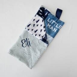 Woodland Personalized Baby Blanket - Boy With Name Monogrammed Bedding - thumbnail 3