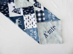 Woodland Personalized Baby Blanket - Boy With Name Monogrammed Bedding - thumbnail 1