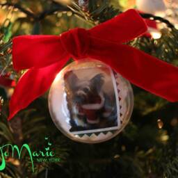 Christmas Ball Ornament W/Swarovski Crystals - thumbnail 2