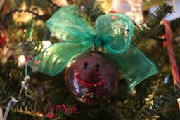 Christmas Ball Ornament W/Swarovski Crystals - thumbnail 1