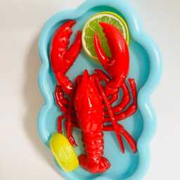Lobster Dinner Wall Hanging/Dopamine Decor/ Maximalist Fake Food/ Food Pop Art/ Sculpture/ Funky Decor/Kitchen Decor - thumbnail 4