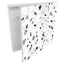 Monochrome Terrazzo Wall Mounted Key Cabinet, White Box For Home, Modern Backgrounds & Patterns, Lovers Of Design - thumbnail 2