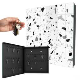 Monochrome Terrazzo Wall Mounted Key Cabinet, White Box For Home, Modern Backgrounds & Patterns, Lovers Of Design - thumbnail 1
