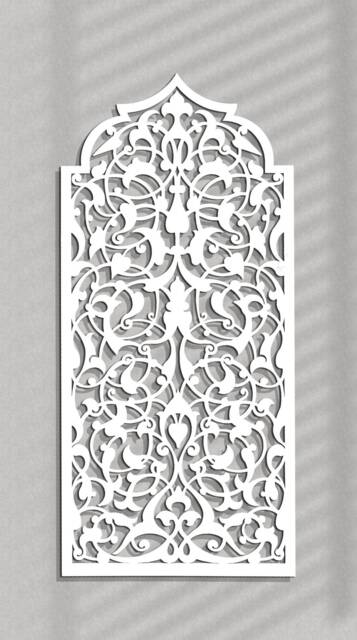 3D Stylish Wood Wall Art Decor, Moroccan, Arabic , Arch Frame, Arabic Ornament, Living Room, Decorative Wooden Panel, Gift - image 1
