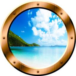 Sea Porthole Ocean View Wall Decal Peel & Stick Mural - Vwaq Bp34 - thumbnail 2