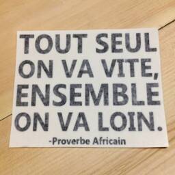 French Quote Wall Decal African Proverb Car Vinyl Sticker - thumbnail 2