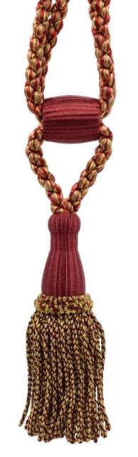 "D??copro Curtain & Drapery Tassel Tieback, Adjustable Cord Length, Length 5 1/2"", Spread 24" - image 1