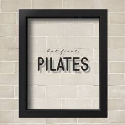 Transparent But First Pilates Art Fitness Gifts Poster Motivational Quote Quotes Print Gym Decor - thumbnail 2