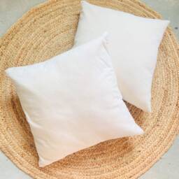 Off-White Cotton Canvas Pillow Cover, White Cover With Zipper, Cream Ivory Pillow Cover, 100% Decorative Throw Sham - thumbnail 2