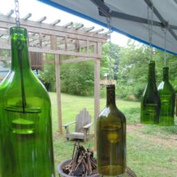 Hanging Wine Bottle Lantern - thumbnail 2
