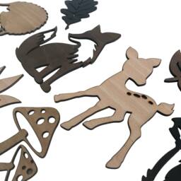 Woodland Animal Set Of 4 - Solid Nursery Wall Decor Set, Wooden - thumbnail 2