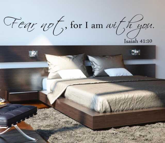 "Isaiah 4110 Bible Verse Vinyl Wall Decal, ""Fear Not" - image 1