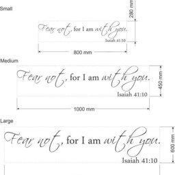 "Isaiah 4110 Bible Verse Vinyl Wall Decal, ""Fear Not" - thumbnail 3