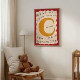 Bedtime Story Print, Good Night Nursery Illustration Wall Art, Eclectic Nursery, Kids Room, Play Unframed - thumbnail 3