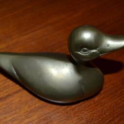 Vintage Brass Duck Figurine, 1970S - thumbnail 3