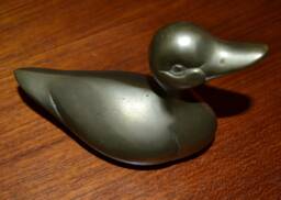 Vintage Brass Duck Figurine, 1970S - thumbnail 1