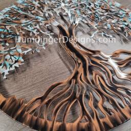 Personalized Tree Of Life Metal Wall Art - Anniversary Gift, Custom Initials - thumbnail 3