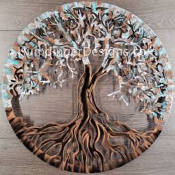 Personalized Tree Of Life Metal Wall Art - Anniversary Gift, Custom Initials