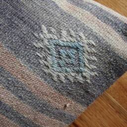 60cm - 24Inch Vintage Kilim Cushion Cover Handwoven Large Floor Sofa Pillow - thumbnail 3